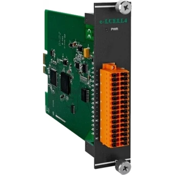 e-LCell4 Высокоскоростной модуль ввода для контроллеров серии 9000, 4 канала аналогового ввода данных с тензодатчиков, клеммная колодка, 1А/5В, шина e-Bus, ICP DAS Бескорпусной