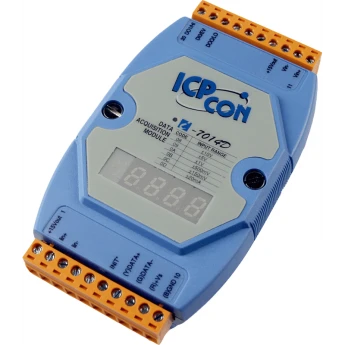 I-7014D CR Модуль с 1 каналом аналогового ввода с передатчиком, с индикацией ICP DAS (00-01075509) RS-485 -25 до +75 °С