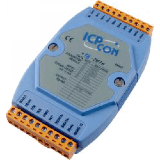 I-7016 CR Модуль с 2 каналами ввода подключения тензометрического датчика ICP DAS (00-01094322) 2 аналоговых входа RS-485 I-7016-CR