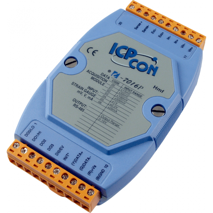 I-7016P CR Модуль с 1 каналом ввода подключения тензометрического датчика ICP DAS (00-01149914) 1 тензометрический вход 4 дискретных выхода I-7016P-CR