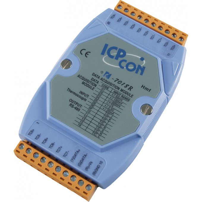 I-7018R CR Модуль с 8 каналами аналогового ввода и защитой от перенапряжения ICP DAS (00-01171552) I-7018R-CR