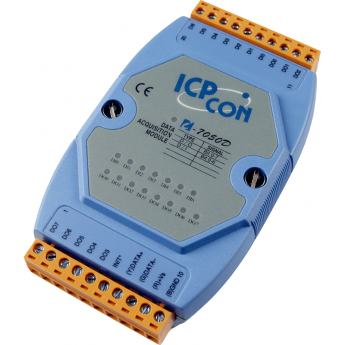 Модуль I-7050D CR с 8 каналами неизолированного дискретного вывода и 7 каналами неизолированного дискретного ввода, с индикацией, последовательная шин ICP DAS Модуль I-7050D CR с 8 каналами неизолированного дискретного вывода и 7 каналами неизолированного дискретного ввода, с индикацией, последовательная шин ICP DAS