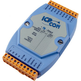 I-7065 CR 4-канальный модуль дискретного ввода с изоляцией и 5-канальный релейного дискретного вывода ICP DAS (00-01086885) RS-485 -25 до +75 °C