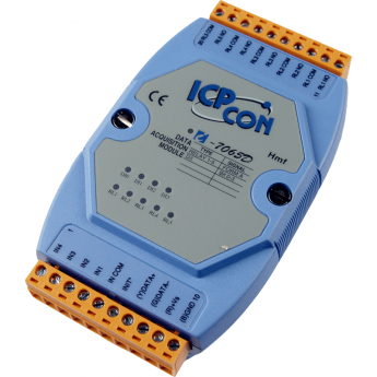 I-7065D CR 4-канальный модуль дискретного ввода с изоляцией и 5-канальный релейного дискретного вывода с 9 светодиодами для каждого канала ICP DAS (00