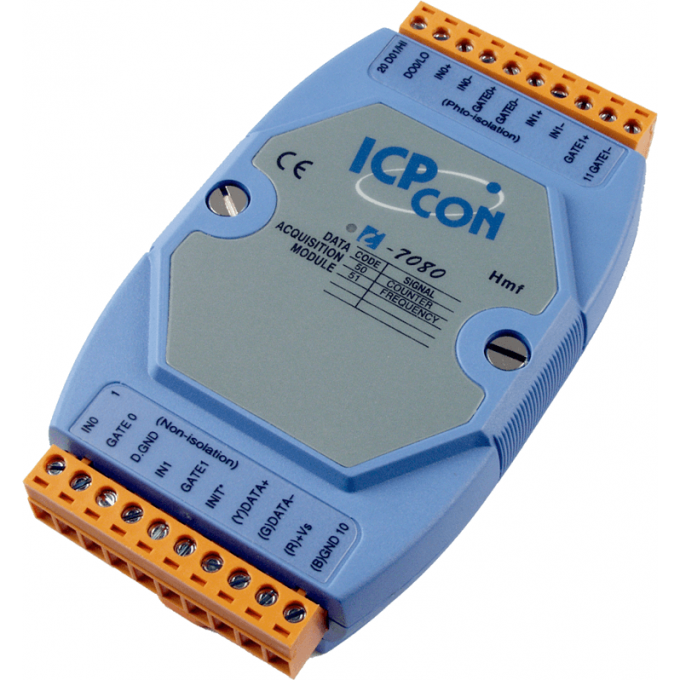 I-7080 CR Модуль с 2 каналами счетчика/частотомера, параллельная шина ICP DAS (00-01075522) RS-485 -25 до +75 °С I-7080-CR