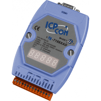 I-7188XAD CR программируемый контроллер с 4 COM-портами (1 x RS-232 или RS-485, 2 x RS-232, 1 x RS-485), со слотом для мезонина и с дисплей ICP DAS (0 I-7188XAD CR программируемый контроллер с 4 COM-портами (1 x RS-232 или RS-485, 2 x RS-232, 1 x RS-485), со слотом для мезонина и с дисплей ICP DAS (0