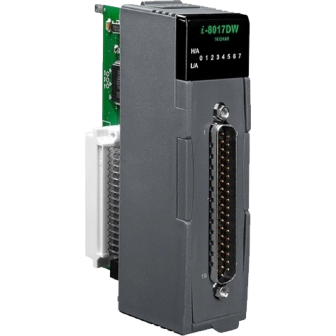 Высокопрофильный модуль ввода, 8 /16 каналов аналогового ввода, 14-бит, DB-37, параллельная шина, ICP DAS Пластик I-8017DW
