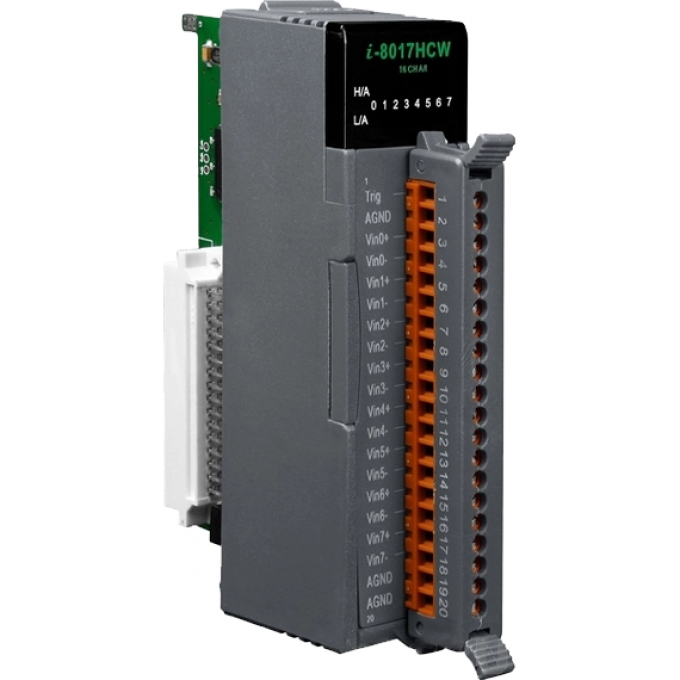 Высокопрофильный модуль ввода, 8 /16 каналов аналогового ввода, 14-бит, параллельная шина, ICP DAS пластик I-8017HCW
