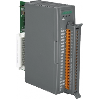I-8024UW Высокопрофильный модуль вывода, 4 канала аналогового вывода с изоляцией, 14-бит, параллельная шина, ICP DAS пластик