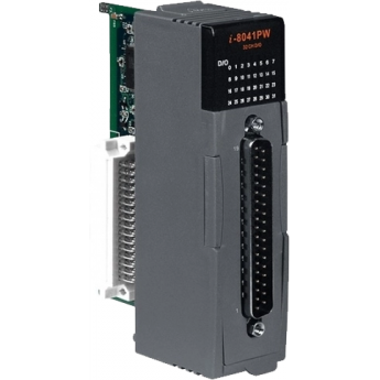 I-8041PW Высокопрофильный модуль вывода, 32 канала дискретного вывода, открытый коллектор, с изоляцией до 3750В, с защитой от короткого замыкания, параллельная шина, ICP DAS Пластик