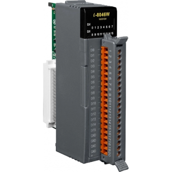 I-8046W Высокопрофильный модуль ввода, 16 каналов дискретного ввода, сухой контакт, с изоляцией до 3750В, параллельная шина, ICP DAS пластик
