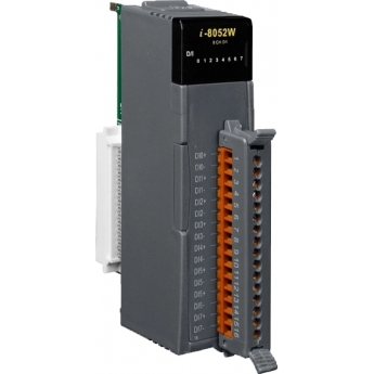 I-8052W Высокопрофильный модуль ввода, 8 каналов дискретного ввода, контакт с внешним питанием, с изоляцией до 5000В, параллельная шина, ICP DAS пластик