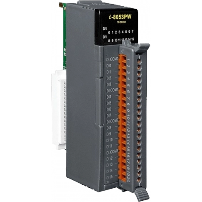 Модуль ввода, 16 каналов дискретного ввода, контакт с внешним питанием, с изоляцией до 3750В, параллельная шина, 220VDC, ICP DAS Пластик I-8053PV-220VDC