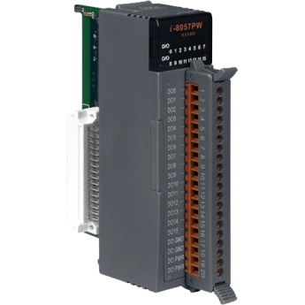 I-8057PW Высокопрофильный модуль вывода, 16 каналов дискретного вывода, открытый коллектор, с изоляцией до 3750В, параллельная шина, ICP DAS пластик