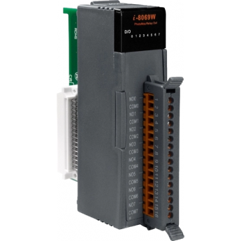 I-8069W Высокопрофильный модуль вывода, 8 каналов вывода с фотоМОП реле, с изоляцией до 1500В, параллельная шина, ICP DAS пластик I-8069W Высокопрофильный модуль вывода, 8 каналов вывода с фотоМОП реле, с изоляцией до 1500В, параллельная шина, ICP DAS пластик