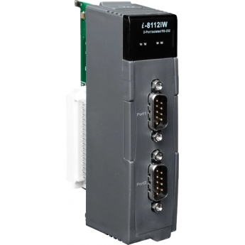 I-8112iW Высокопрофильный коммуникационный 2-х канальный модуль RS-232, с изоляцией до 2500В, ICP DAS Пластик
