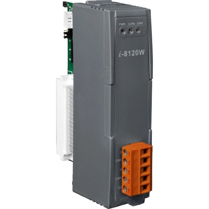 Высокопрофильный интерфейсный модуль CAN, протокол CAN 2.0 A / CAN 2.0 B, ICP DAS пластик I-8120W