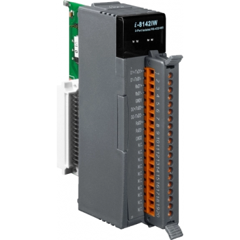 I-8142iW Высокопрофильный коммуникационный 2-х канальный модуль RS-422/485, с изоляцией до 2500В, ICP DAS пластик