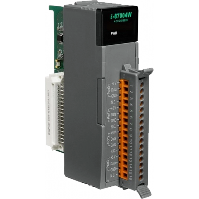 Высокопрофильный модуль ввода, 4-канала ввода данных с термодатчиков, поддержка Daisy-chain, ICP DAS Пластик I-87004W