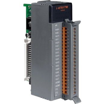 I-87017W-A5 Высокопрофильный модуль ввода, 8 каналов аналогового ввода -150..+150В, 16-бит, защита от высокого напряжения, последовательная шина, ICP DAS пластик I-87017W-A5 Высокопрофильный модуль ввода, 8 каналов аналогового ввода -150..+150В, 16-бит, защита от высокого напряжения, последовательная шина, ICP DAS пластик