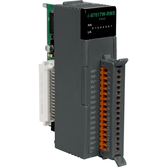 Высокопрофильный модуль ввода, 8 каналов аналогового ввода True RMS, 16-бит, защита от высокого напряжения, последовательная шина, ICP DAS пластик I-87017W-RMS
