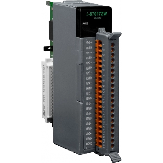 Высокопрофильный модуль ввода, 10/20 каналов аналогового ввода, 16-бит, защита от перенапряжения до 240 В, последовательная шина, ICP DAS пластик I-87017ZW