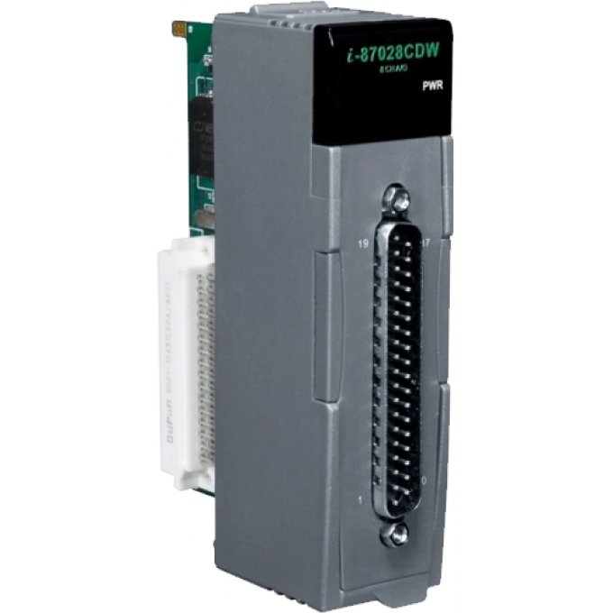 Высокопрофильный модуль вывода, 8 каналов аналогового вывода, 12-бит, с определением обрыва линии, последовательная шина, ICP DAS пластик I-87028CDW