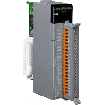 I-87028VW-20V Высокопрофильный модуль вывода, 8 каналов аналогового вывода, 12-бит, 0...+20В постоянного тока, ICP DAS Пластик I-87028VW-20V Высокопрофильный модуль вывода, 8 каналов аналогового вывода, 12-бит, 0...+20В постоянного тока, ICP DAS Пластик