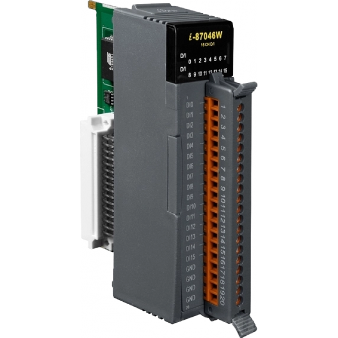 Высокопрофильный 16-канальный модуль дискретного ввода без изоляции, ICP DAS Пластик I-87046W