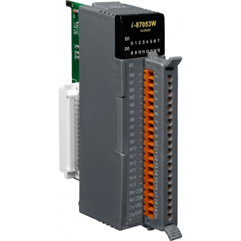 I-87053W-A5 Высокопрофильный модуль дискретного 16-канального ввода с изоляцией, ICP DAS Пластик