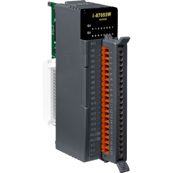 I-87053W-AC1 Высокопрофильный 16-канальный модуль дискретного ввода переменного тока с изоляцией и 16-битным счетчиком, ICP DAS пластик