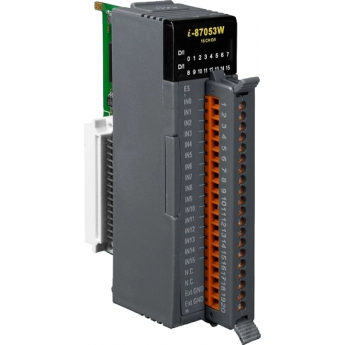 I-87053W-E5 Высокопрофильный модуль дискретного 16-канального ввода с изоляцией, ICP DAS Пластик