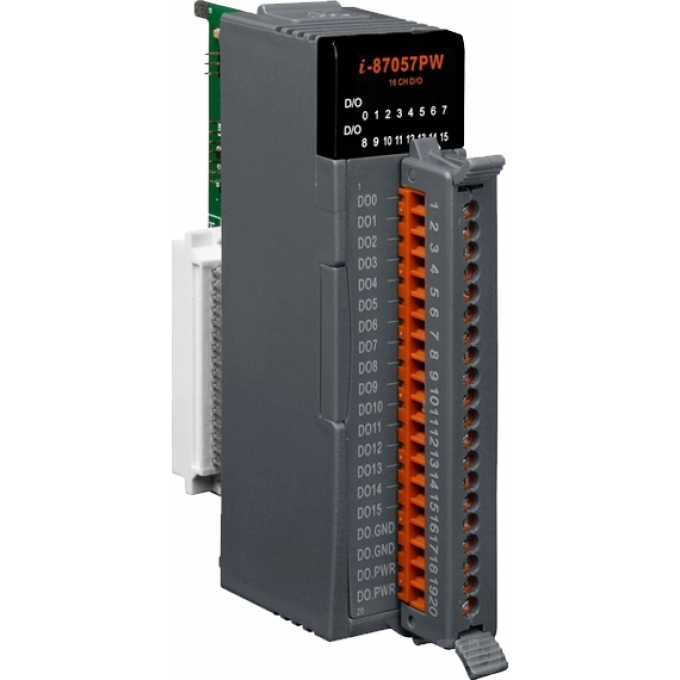 Высокопрофильный 16-канальный модуль дискретного вывода c изоляцией, ICP DAS Пластик I-87057PW