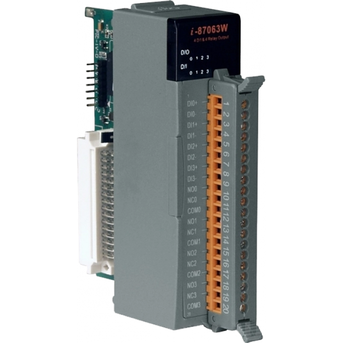 Высокопрофильный модуль дискретного ввода-вывода с изоляцией, ICP DAS пластик I-87063W