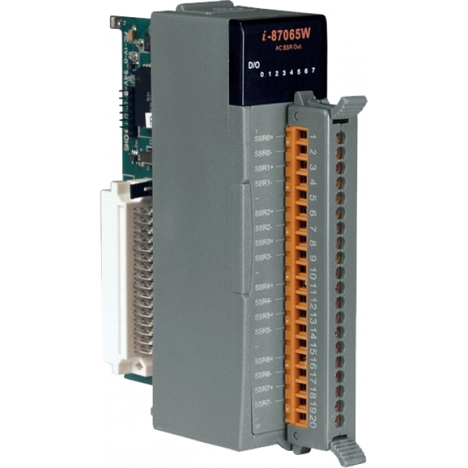 Высокопрофильный 8-канальный модуль SSR AC дискретного вывода, ICP DAS Пластик I-87065W
