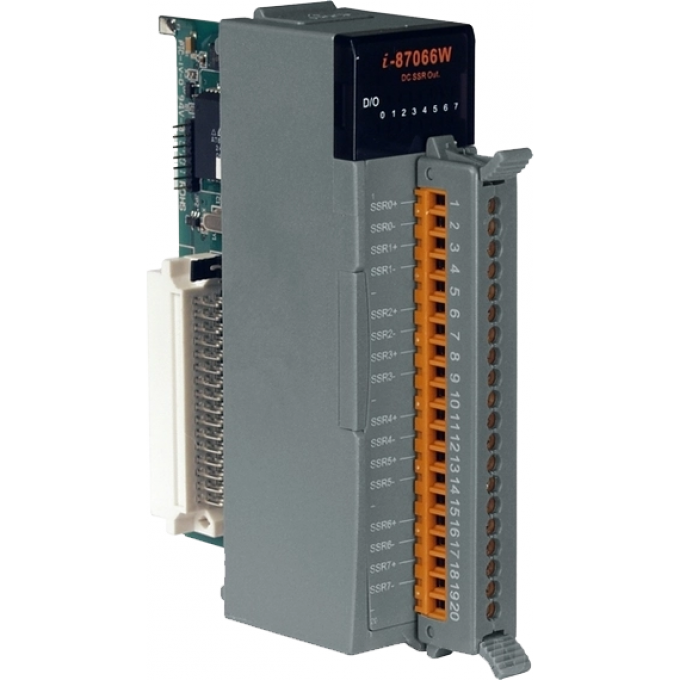 Высокопрофильный 8-канальный модуль SSR DC дискретного вывода, ICP DAS Пластик I-87066W
