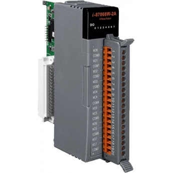 I-87068W-2A Высокопрофильный 8-канальный модуль релейного дискретного вывода, ICP DAS пластик I-87068W-2A Высокопрофильный 8-канальный модуль релейного дискретного вывода, ICP DAS пластик