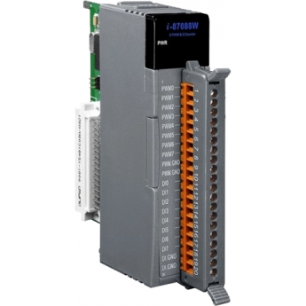 I-87088W Высокопрофильный 8-канальный модуль дискретного ввода, 8 каналов вывода ШИМ, ICP DAS пластик