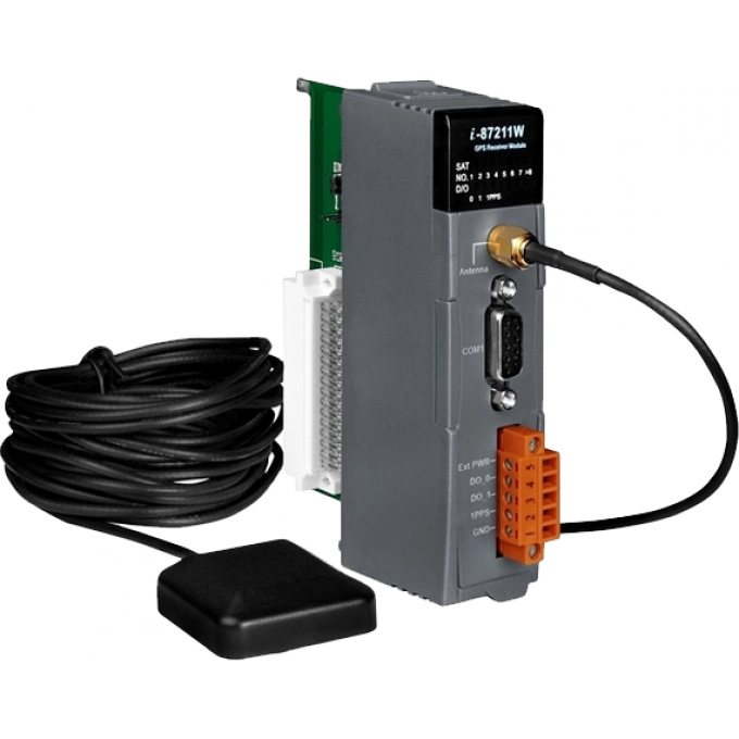 2-канальный модуль дискретного вывода, GPS-приемник, 1 PPS выход, ICP DAS Пластик I-87211W