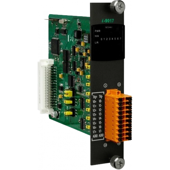 Модуль ввода, 16/8 каналов аналогового ввода, 14-бит, ICP DAS бескорпусной I-9017