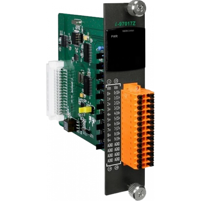 Модуль ввода, 20/10 каналов аналогового ввода, 16-бит, ICP DAS Бескорпусной I-97017Z