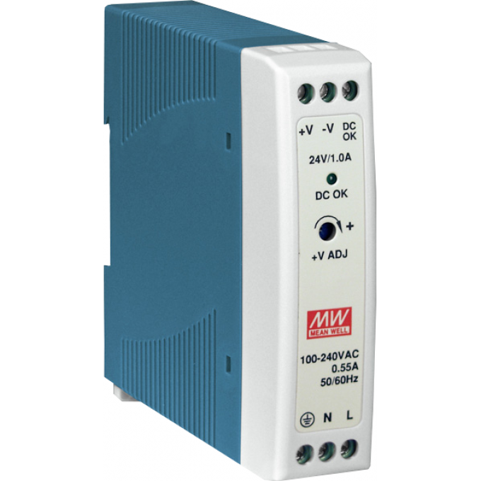 Блок питания, 24 В, 24 Вт, крепление на DIN-рейку (00-06083673) ICP DAS MDR-20-24